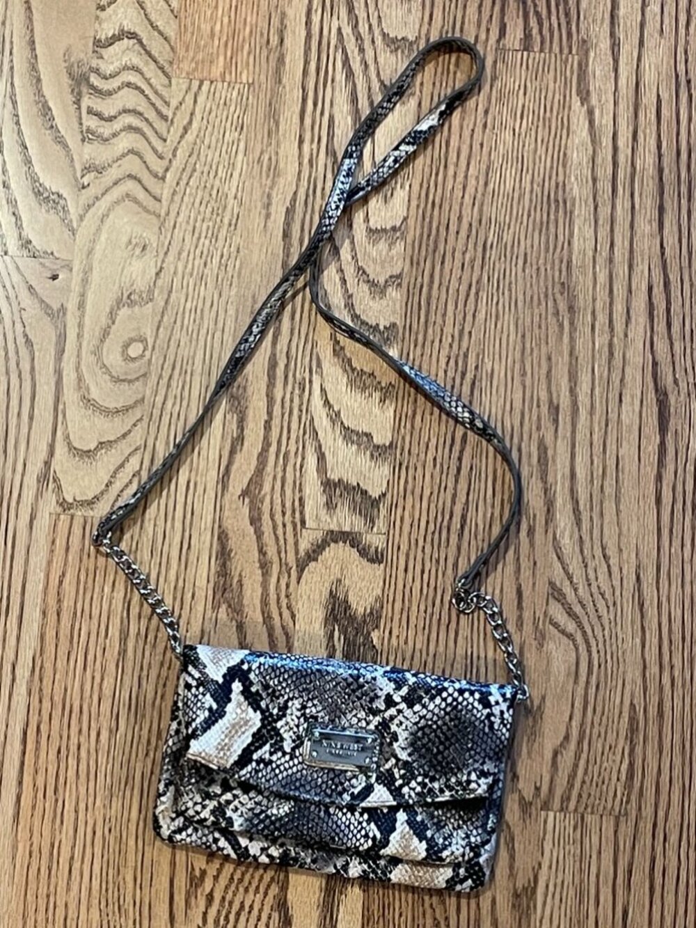 Nine West Snakeskin Print Clutch - madmade materials